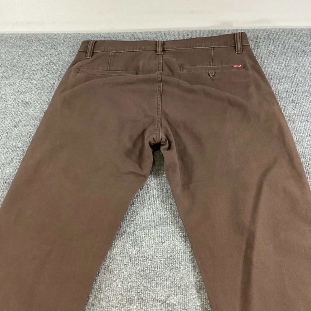 Levis XX Chino Standard Taper Pants Mens 32x34 Brown Stretch Chinos 85226-0139